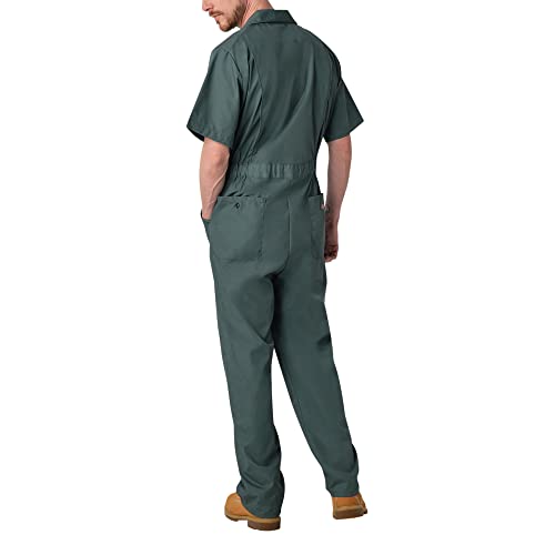 Dickies Short Sleeve Coveralls, Lincoln Green, 5X Tl #TOP2