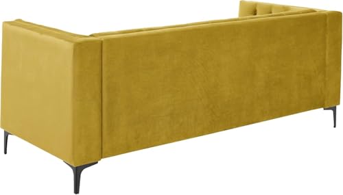 Image of Chesterfield Traditional 3 Seater Luxury Sofa Loving Sofa Button Tufted for Living Room, Guest Room, Bedroom, and Your Loving Space (Mustard)