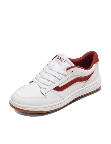 Vans Men's Ryland LS Shoe, Leather Pop Brick Red, 12