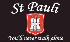 St.Pauli you´ll never walk allone Fussball Fahne Flagge Grösse 1,50x0,90m