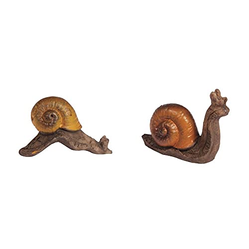 Crafty Capers 2 Mini 1.5cm Resin Snails for Miniature Fairy Gardens