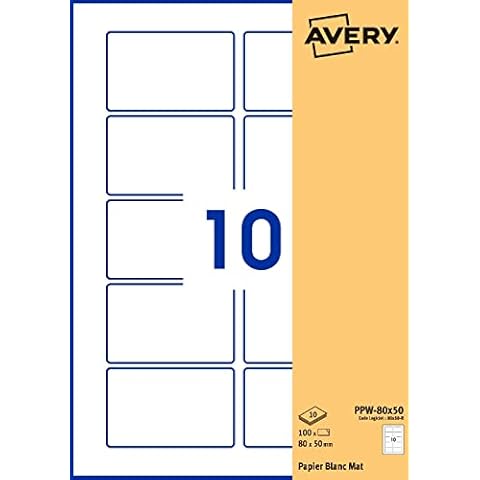 Étiquettes Avery 80x50 mm Cover