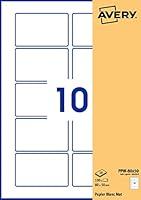 Avery Selbstklebende Etiketten, rechteckig, personalisierbar, 80 x 50 mm, weißes Papier, 100 Stück