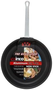 Winco AFP-10XC 10" Round Gladiator Fry Pan, 3003 Aluminum Alloy, Excalibur Coating - Aluminum Fry