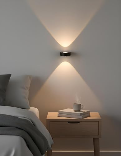 Image of FILLISKA Ultra Slim LED Indoor /Outdoor Wall Light, IP-65 Rainproof & Shockproof Body. (Slim MattBlack 1up + 1down)(2 Year Warranty)