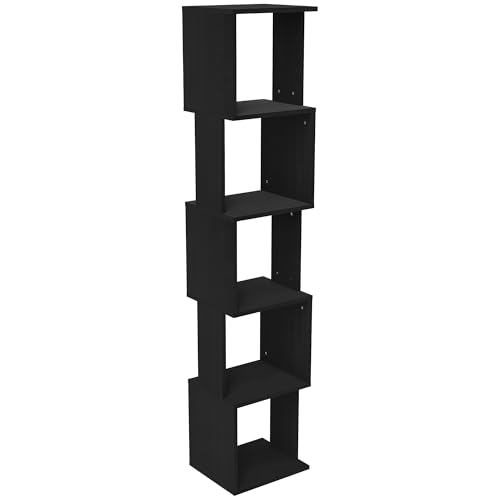 HOMCOM Bibliothèque étagère de Rangement à 5 Niveaux étagère à Livres en Bois, étagère Cube Rangement pour Salon, Bureau à Domicile, 33 x 28 x 161...
