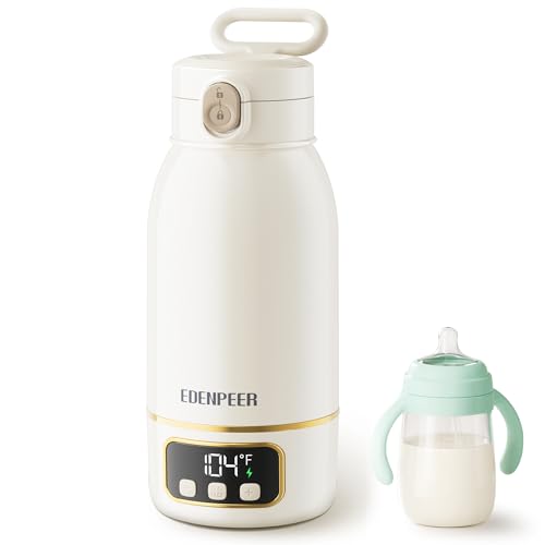Image of Portable Bottle Warmer for Travel, 17 OZ Formula Warmer On The Go, Milk Warmer with Precise Temperature Control for Breastmilk Water, with Fast Heating & Long Battery Life