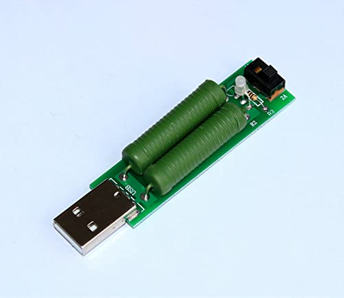 WANGCL USB-Lasttester 5 V1 A/2 A umschaltbarer Lasttester für USB-Leistungsmesser zum Testen der Ladeleistung