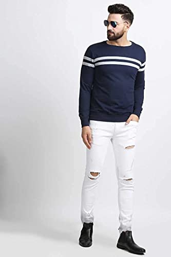 Image of RodZen Men's Fleece High Neck Solid Sweatshirts