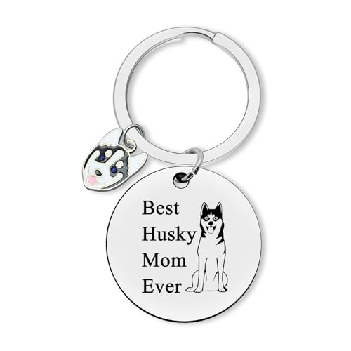 Husky Keyring Husky Lover Gift Dog Lover Gifts for Women Husky Keychain for Girls Husky Owners Pet Owners Gifts for Her Husky Owner Gifts for Husky Mom Dog Owner Animal Lovers Gifts for Friends