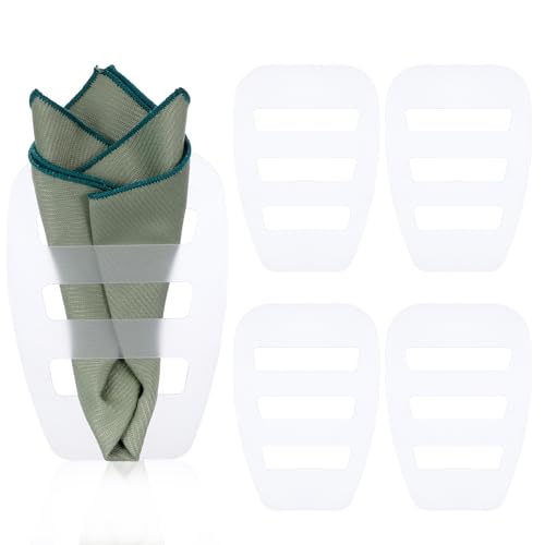 4 soportes cuadrados transparentes de bolsillo invisible para hombre, organizador de bufandas cuadradas, accesorios para hombres, chalecos, trajes y chaquetas, Blanco transparente, common