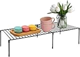 Freezer Shelf Rack - Expandable Freezer Organizer Shelf with Anti-Slip Feet, Adjustable Wire Racks for Cabinets, Top Freezer, Kitchen Pantry, Counter, Spice & Dish Cupboard Storage