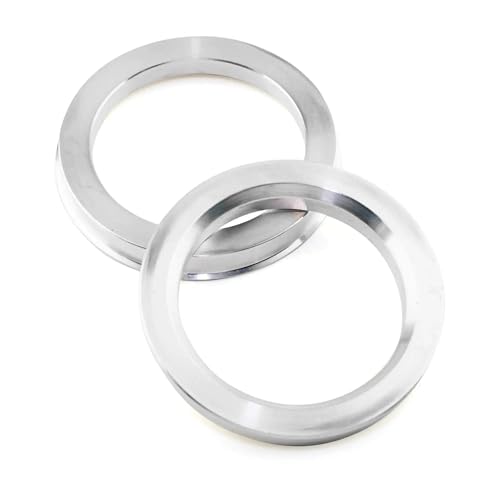 Bagues de centrage moyeu 74,1mm vers 57,25mm en aluminium argenté