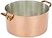 Pentole Agnelli ALCU10440 Cacerola alta, cobre liso estañado a mano, con dos asas de latón, 40 cm