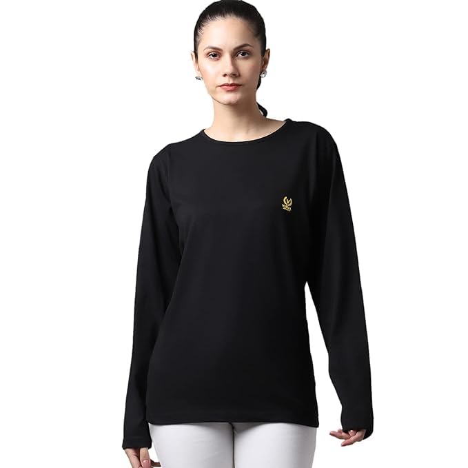 Women's Black Casual Sweatshirt with Graphic Pullover for Winter-picture-12