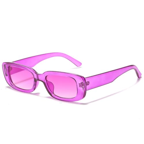 Image of IKANOO Retro Rectangle Sunglasses for Women Men Small Square Frame Trendy Y2K 90's Black Sunglasses