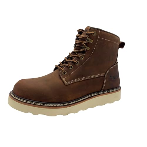 Ad Tec Men’s Meadow 6” Composite Safety Toe Work Boot - 9180, ASTM F2413-18 M/I/C and F2892-18 (EH) Certified, Full-Grain Leather