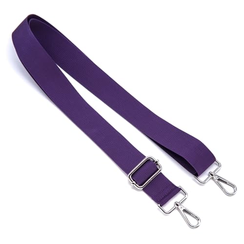 Image of S&loyoe Purse Straps Replacement Crossbody Bag Strap Adjustable Wide Guitar Straps for Handbags 1.5inch (A pure purple silver)