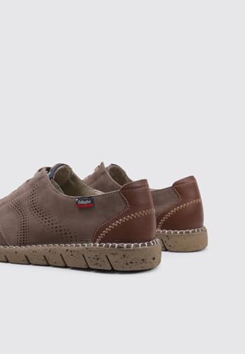 Chaussures plates Callaghan 43200 pour homme en cuir noir confortable - 5