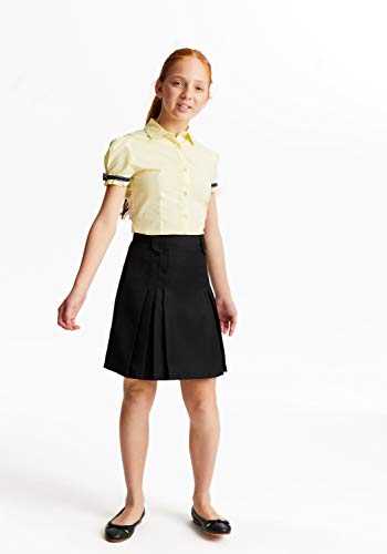 Image of French Toast Big Girls' Short Sleeve Ribbon Bow Blouse