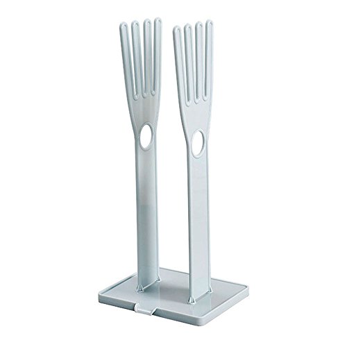 Pixco Glove Drain Rack Glove Stand Holder Plastic Sink Stand Towel Storage Multi Use Tool, Towel Storage Holders, Kitchen Sink Shelf Food Storage Bag Holder Gloves Drying Accessories Holder (Blue)