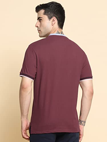 Image of Dennis Lingo Men's Cotton Slim Fit Mandarin T-Shirt