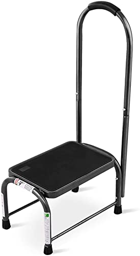 Liviza 330 Lbs Heavy Duty Stool, Non-Slip Rubber Platform Office Step Stools, Shop Step Stool With Handle Handrail, Idea For Old People, Elderly Adults #TOP3