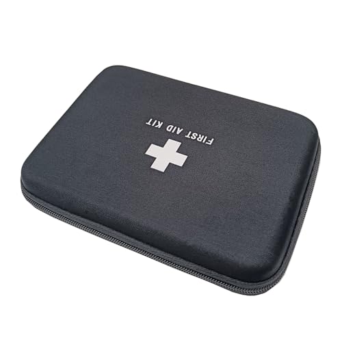 Image of First Aid Hard Case Empty First Aid Hard Case First Aid EVA Medicine Red Medical Bag for Home Health Emergency Pets Dog First Responder Camping Outdoors (Square 6.5x5.7x1.8 inch), Black
