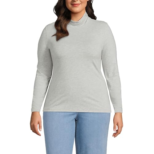Image of Lands' End Lightweight Jersey Long Sleeve Turtleneck