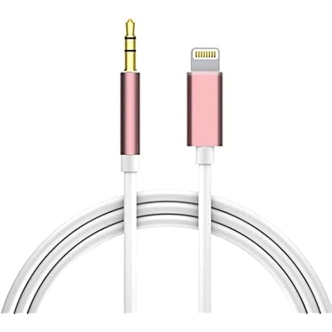 YCTech Aux Cable for iPhone in Car 3.5mm Jack Aux Cable Audio Lead for iPhone 13 12 11 Pro Max 13 12 Mini SE 2 XS XR X 8 7 6 Plus for Car Stereo Transfer Music - Rose Pink (1M) Cover