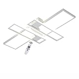 plafoniera da incasso moderna a led da soggiorno, lampada dimmerabile con telecomando, 90 cm, per camera da letto, sala da pranzo, luce da cucina 68 w (bianco)