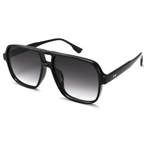 GLARDEFE Oversized Aviator Sunglasses for Women Men