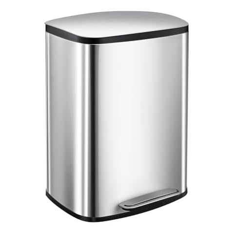 GarveeHome 50L Stainless Steel Kitchen Trash Can Cover