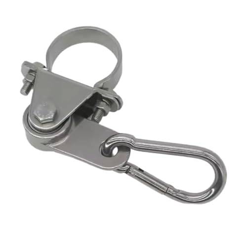 VGGBNG Hammock Hooks?Swing Hooks Heavy Duty? Swing Hook Stainless Steel Load-Bearing Hook Round Tube Hanging Chair Accessories Swing Fixed Buckle for Playground Porch(30-35 mm)