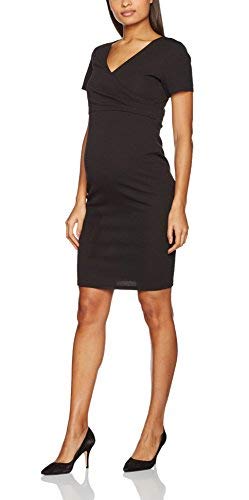 New Look Maternity Wrap Vestito, Nero (Black 1)