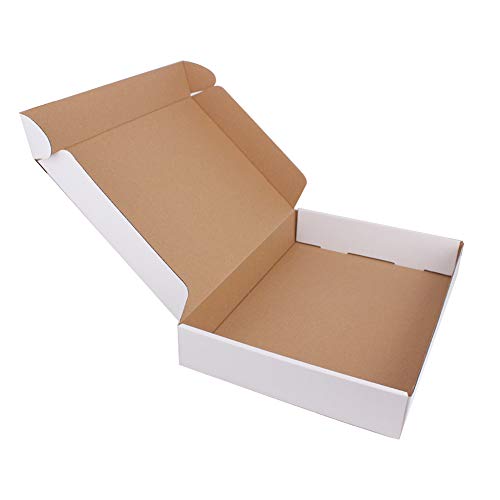 35 Pack 9x6.5x1.75 inch Corrugated Box Mailers- White Cardboard Shipping Box Corrugated Box Mailer Shipping Box For Mailer, Moving and Craft by ZMYBCPACK