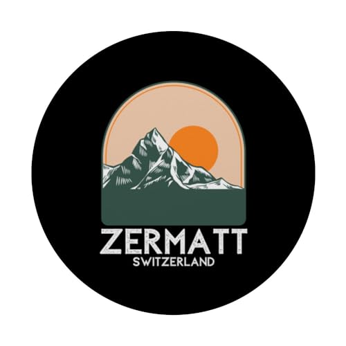 Zermatt Souvenir Zermatt PopSockets Swappable PopGrip, Black - Image 3