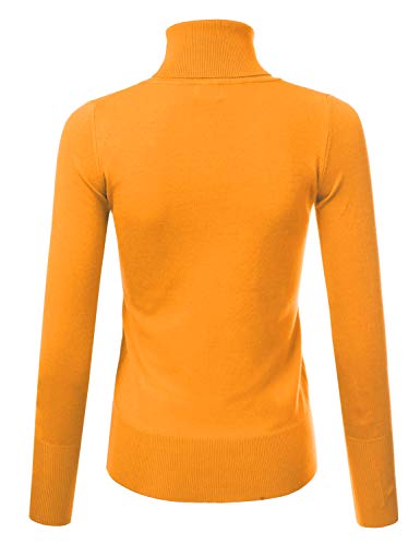 Image of Stretch Soft Knit Sweater Turtle Neck Long Sleeve Casual Lightweight Pullover Sweater for Womens with Plus Size