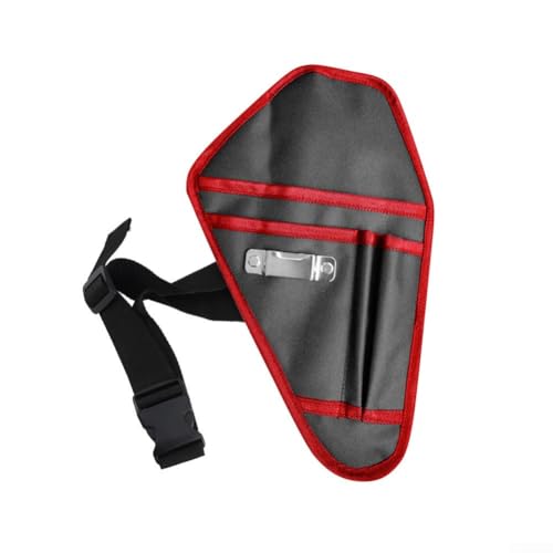 Jonikuper Bolsa organizadora de herramientas de lona con cinturón ajustable de 1 m, incluye bolsillo triangular grande, resistente al desgarro y al agua