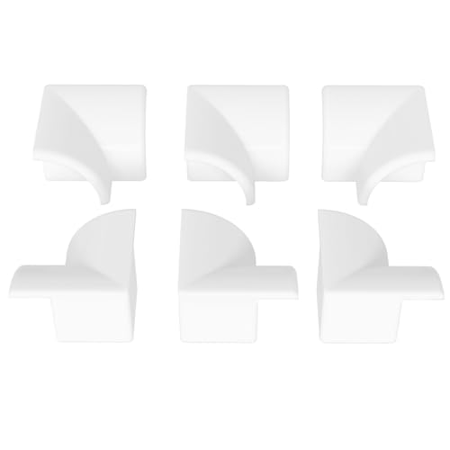 1/2 Inch Corner & End Caps, White, 4-Piece Set, Flexible Quarter Round Trim for Easy Home Projects, Corner & Edge Protection