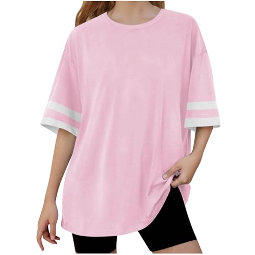 Oversized T-Shirts for Girls Boys Fashion Loose Fit Kids Athletic Workout Sport T Shirts Summer Running Short Sleeve