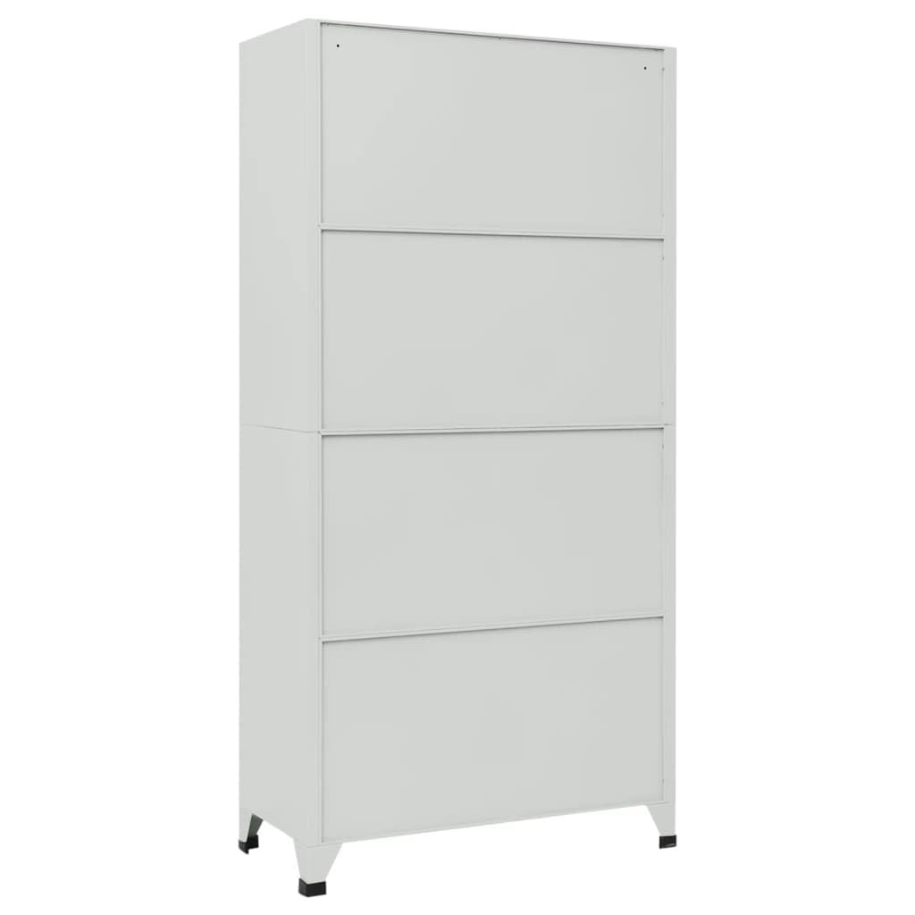 vidaXL Armadio a 6 Armadietti in Acciaio Grigio Mobiletto Ufficio Vestiario