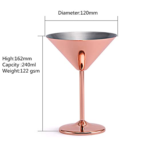 Verre martini en acier inoxydable au design chic et moderne