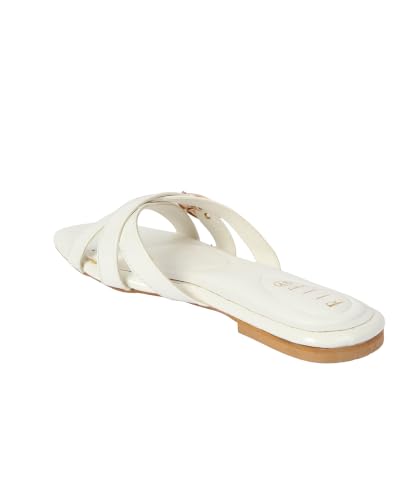 Image of ELLE Women's Criss-Cross Patent Multi-Strap Square-Toe Sandal