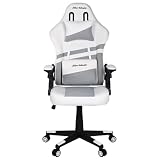 T-LOVENDO.ES - Silla Gamer Gaming Profesional, Ergonómica, de Tela Transpirable y Antimanchas, Reposabrazos Abatibles. para Adultos. Altura Regulable, Giratoria.