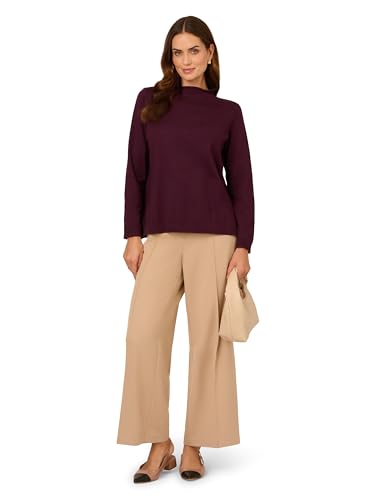 Image of Adrianna Papell Women's Mock Neck Step Hem Sweater