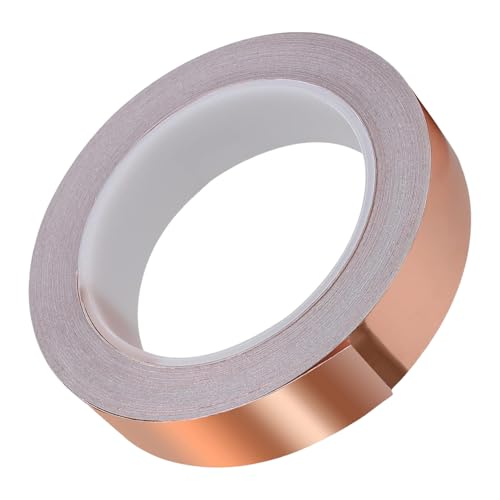 Cinta conductora conductora de cobre - cinta adhesiva de cara única | Futtene acristalamiento versátil para reparaciones eléctricas, circuitos de papel, puesta a, artes, manualidades, decoración para