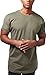 Urban Classics Herren Long Shaped Turnup Tee T Shirt, Grün (Olive 176), M EU