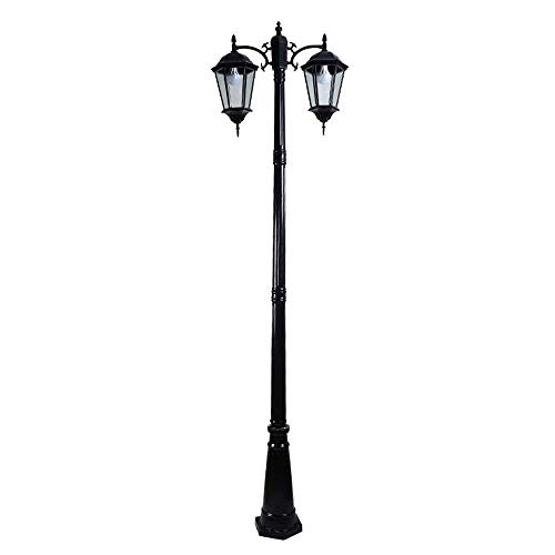 Outdoor Courtyard Pond Streetlight Victorian 2 Head Aluminum Waterproof Signal/Umbrella Lamp/Lantern [Energy Level A++] (Size : 86.6x23.6x10.2in)