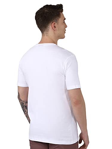Image of hummel Ombi Round Neck Cotton Rich Half Sleeve Solid Regular fit Cottonpoly T-Shirt for Men Comfortable Soft Breathable Fabric Stretchable for Everyday Use Ideal for Casualwear